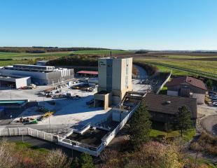 Vue aérienne puit d'accès